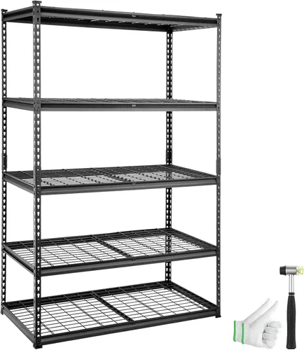 Miniatura 13 de VEVOR Estantes de almacenamiento, 2400 libras, estantería de garaje resistente de 4 niveles, 20 pulgadas de profundidad x 40 pulgadas de ancho x 60