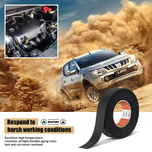 Miniatura 7 de VERSAF Cinta de tela para automóvil, cinta adhesiva de alta resistencia al ruido, a prueba de calor, tela de fibra química, cinta eléctrica