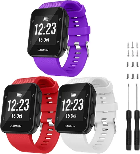 Miniatura 27 de GVFM banda compatible con Garmin Forerunner 35, silicona suave correa de repuesto para reloj inteligente Garmin Forerunner 35, se ajusta a muñeca