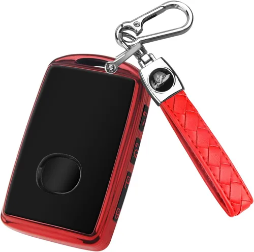 Miniatura 7 de QBUC Funda para llavero Mazda, compatible con Mazda 3, Mazda 6, Mazda 3 Hatchback, Mazda CX5, CX9, CX30 2020-2023 (negro)