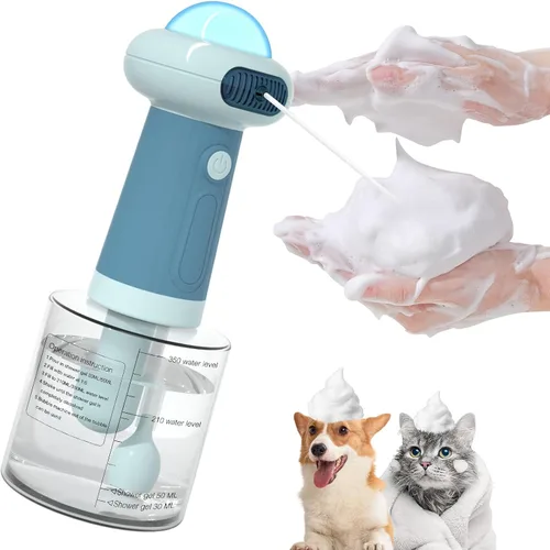 Dispensador eléctrico de champú para perros, rociador de champú para gatos IPX7, suministros de baño para mascotas, dispensador automático de champú