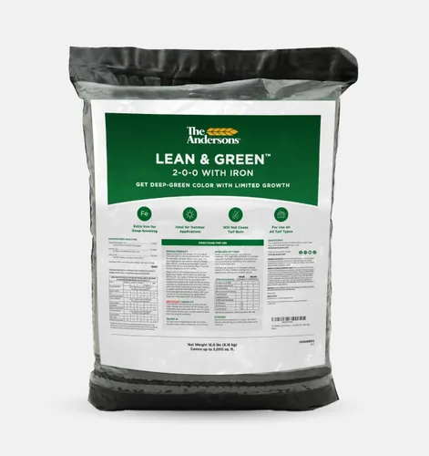 The Andersons Fertilizante profesional Lean & Green 2-0-0 con hierro, cubre hasta 5,000 pies cuadrados (bolsa de 18 libras)