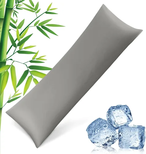 Miniatura 29 de Fundas de almohada de tamaño corporal, Fundas de almohada de viscosa refrescante con cierre de cremallera, Funda de almohada fresca y transpirable