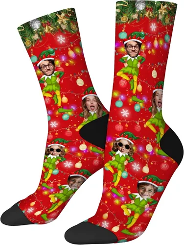 Miniatura 134 de Artsadd Calcetines personalizados para mujeres y hombres, amantes de los perros y gatos, regalos divertidos unisex personalizados