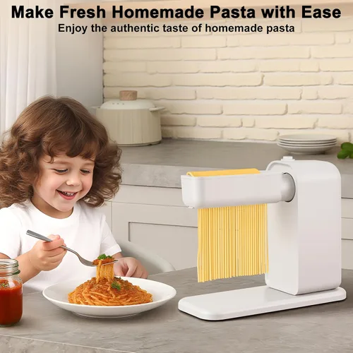 Miniatura 7 de Máquina eléctrica para hacer pasta, máquina para hacer pasta 3 en 1, incluye rodillo de pasta cortador de espaguetis y cortador de fettuccine
