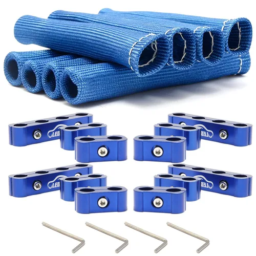 Miniatura 10 de LEDAUT 12 piezas separador divisor de cables de bujía del motor para 8 mm, 9 mm, 10 mm (negro)