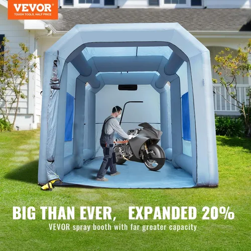 Miniatura 2 de VEVOR - Carpa inflable para pintar con pistola de 13x10x9 pies, cabina de pulverización inflable, carpa de pistola de pintura para automóviles