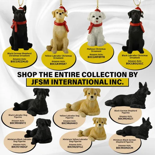 Miniatura 7 de Figurino de Adorno Colgante de Árbol de Navidad de Labrador Negro - Adorno de Labrador Negro, Adornos de Perro para Vacaciones, Relleno de Calcetas