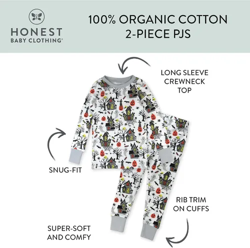 Miniatura 3 de HonestBaby Multipack 2-Piece Pajamas Sleepwear PJs 100% Organic Cotton for Infant Baby and Toddler Boys, Unisex