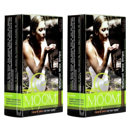 Miniatura 11 de MOOM Express - Tiras de cera listas para usar para depilación - Tiras de cera para cuerpo y piernas - Tiras de cera para mujeres con manzanilla