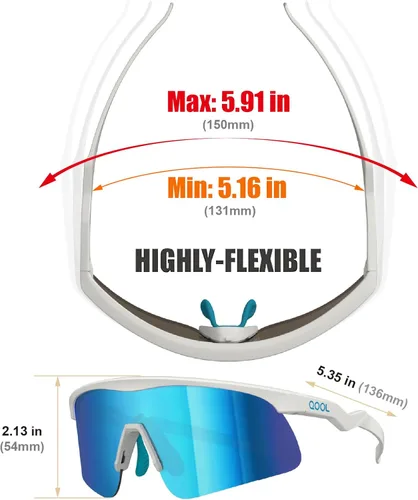 Miniatura 4 de Living out your qool time QOOLTIME Z87 - Gafas de sol deportivas para ciclismo, hombres, mujeres, jóvenes, pickleball para correr, béisbol F30b