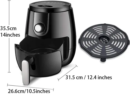 Miniatura 6 de Freidora de aire eléctrica, freidora de aire totalmente automática, sin aceite, freidora eléctrica multifunción, máquina de papas fritas de gran