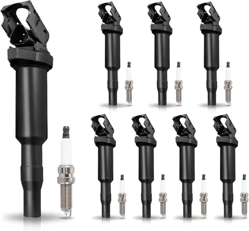 ENA Juego de 8 bobinas de encendido y 8 bujías iridio platino compatibles con BMW 135i 135is 335i 435i 535i 640i 740i 740Li M235i X3 X5 X6 3.0L 4.4L