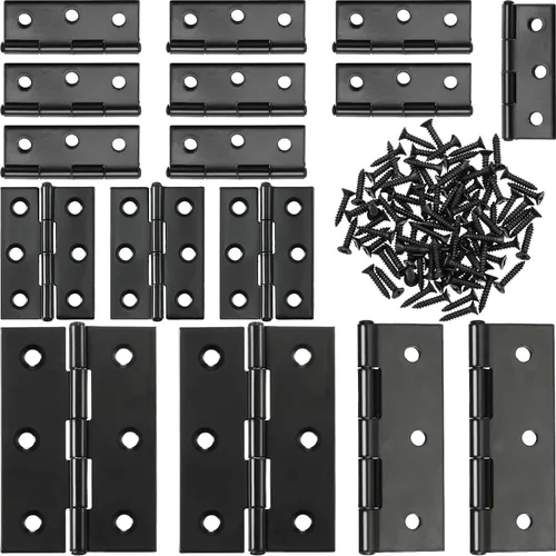 Miniatura 8 de Boao 16 bisagras de puerta pequeñas de acero inoxidable plegables a tope para muebles del hogar, herrajes para puerta de gabinete de piano con 96