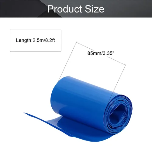 Miniatura 2 de Othmro Kit de tubos termorretráctiles de batería de 8.2 pies, tubo termorretráctil de PVC con aislamiento de ancho de aplanamiento de 3.35 pulgadas