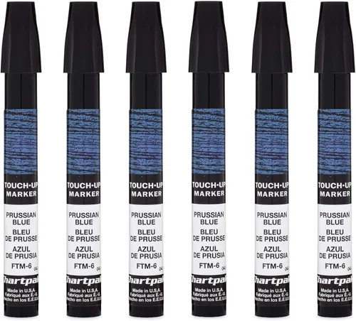 Miniatura 22 de AD Marker Chartpak - Marcadores de retoque de marco de madera, Tri-Nib, juego de 9 colores de veta de madera, 1 cada uno (FTM9)