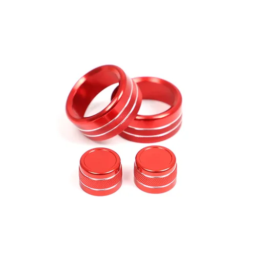 Miniatura 5 de Aleación de aluminio consola central de aire acondicionado Perillas Trim Car Accesorios para BMW Serie 3 E90 2005 2006 (rojo)