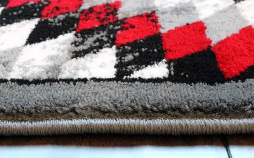 Miniatura 6 de Masada Rugs, Stephanie Collection - Alfombra de área del suroeste de nativos americanos, diseño desgastado 1106 rojo, gris, blanco y negro