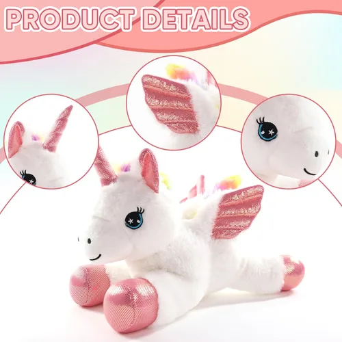 Miniatura 4 de Sew Butiful Unicornio de Peluche, 12 pulgadas/30 cm, Peluches Lindos para Niñas, Juego de Juguetes de Peluche de Unicornio para Cumpleaños, Juguetes