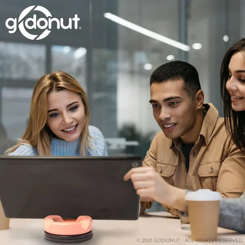 Miniatura 6 de GoDonut Soporte giratorio de 360 grados para teléfono inteligente y tablet, organizador de escritorio con rotación de dispositivo de 360 grados, Rosa