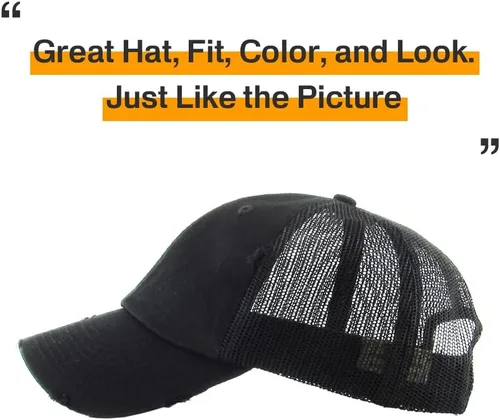 Miniatura 4 de KBETHOS - Gorra de béisbol ajustable, de algodón desgastado, vintage, unisex, estilo polo, camionero, para papá