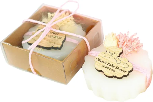 Miniatura 23 de Paquete de 10 decoraciones para baby shower de Happy Times Favors, regalos para baby shower, jabón mini vegano personalizado hecho a mano con aroma