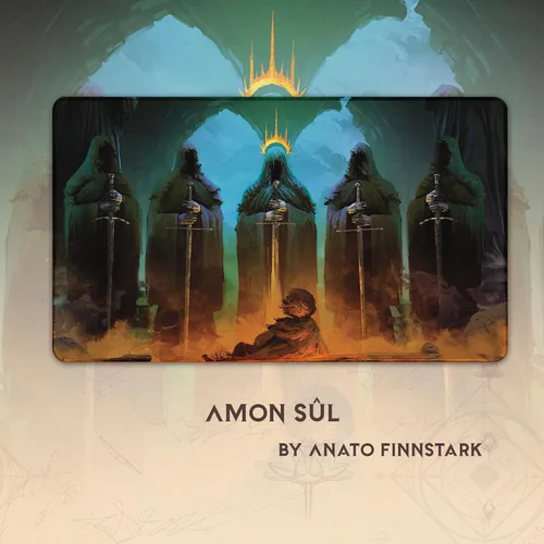 Miniatura 3 de Amon Sûl (cosido) – Tapete MTG de Anato Finnstark, LOTR El Señor de los Anillos – Compatible con Magic The Gathering Playmat-Play Mat MTG, YuGiOh
