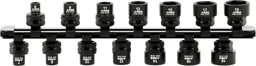 Miniatura 12 de ARES 29019 – Juego de 10 dados de impacto nano de perfil bajo SAE de 3/8 de pulgada de accionamiento – Los dados de grado de impacto ofrecen mayor