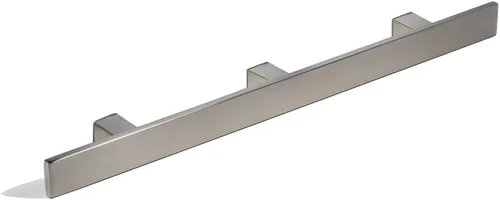 Miniatura 16 de Manija de puerta negra mate de 32 pulgadas de largo, de 1 cara, moderna manija de puerta delantera de acero inoxidable para puertas de vidrio