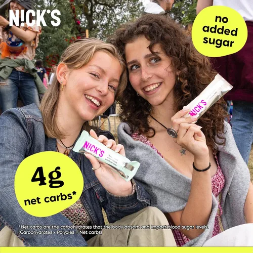 Miniatura 4 de N!CK'S Barras de proteínas de chocolate con menta Alto en proteínas Bajas en calorías Snacks bajos en carbohidratos aptos para dieta