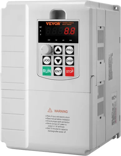 Miniatura 12 de VEVOR VFD 3HP, 2.2KW, 10A, Entrada 1 Fase 220V-240V a Salida 3 Fases 220V-240V Unidad de Frecuencia Variable, VFD 0-400Hz para Control de Velocidad