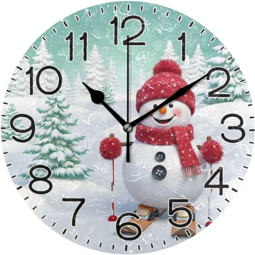 Miniatura 20 de ALAZA Reloj de pared con ondas de playa, funciona con pilas, sin tictac, de cuarzo, analógico, rústico, rústico, reloj redondo, decoración retro