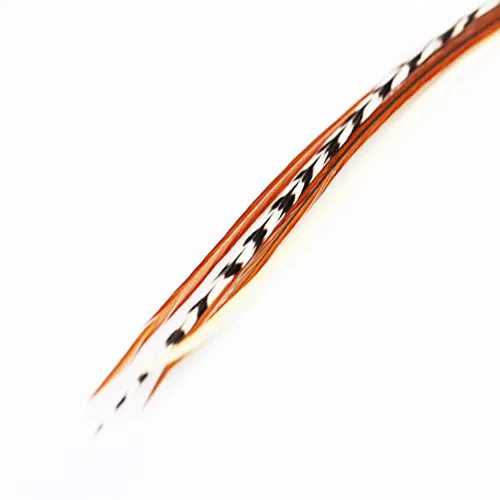 Miniatura 2 de Sexy Sparkles Extensión de pelo de plumas – Remix natural, cinco plumas de gallo reales unidas juntas, que van de 6 a 12 pulgadas, incluye 2