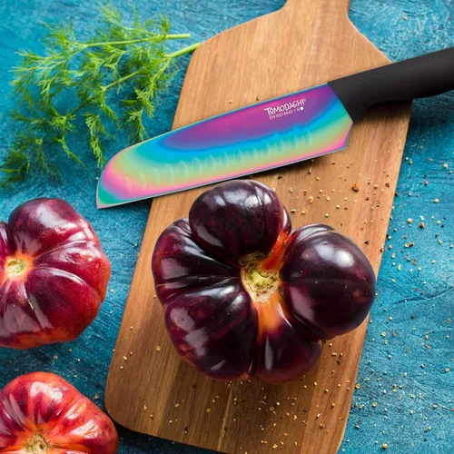 Miniatura 5 de Hampton Forge HMC01A656D Rainbow Titanium - Juego de cubiertos de 12 piezas - Multi Negro