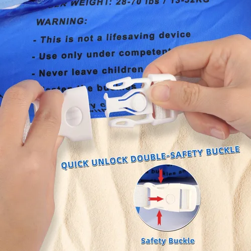 Miniatura 6 de REALIKE Chaleco de natación para niños pequeños, flotadores, ayudas de natación con arnés de hombro, alas de brazo para niños/bebés/bebé, playa