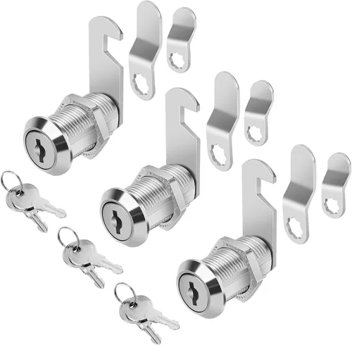 Miniatura 11 de Cerraduras de gabinete Cylinnda con llaves, cerraduras de leva largas de 1-1/2" con llaves iguales, juego de cerradura de leva para gabinetes, 6