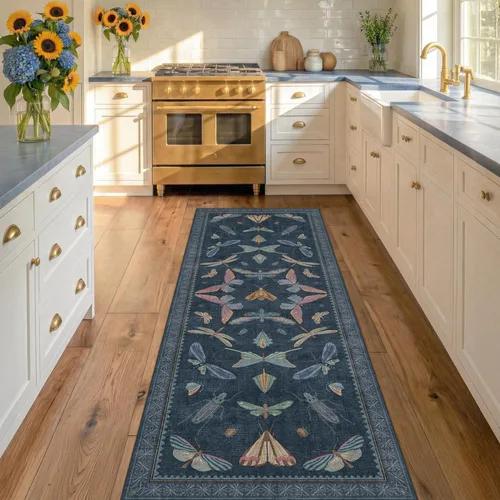 Miniatura 158 de Hazo Haus Alfombra de Baño Bohemia Lavable 2x3, Alfombras Pequeñas para Cocina, Tocador, Puerta Principal Entrada Interior, Antideslizante Pelo Bajo
