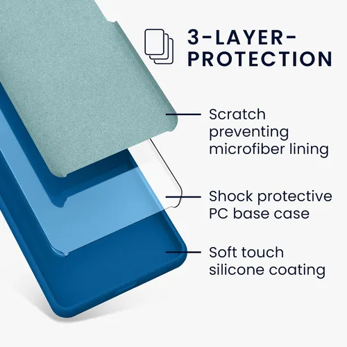 Miniatura 590 de kwmobile Funda Compatible con Google Pixel 6 Pro - Funda de teléfono de silicona TPU con acabado suave - Azul Arrecife