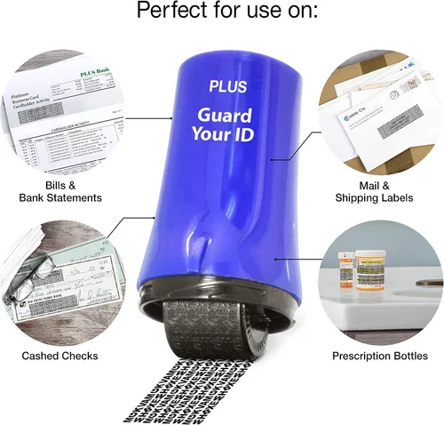 Miniatura 6 de Guard Your ID Advanced Roller 2.0 - Sello de seguridad para prevención de robo de identidad, color azul