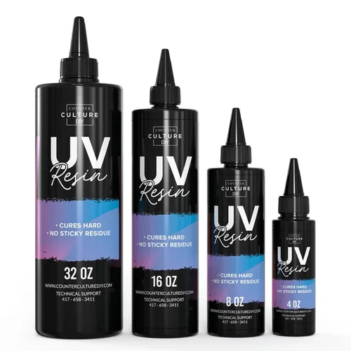 Miniatura 5 de Counter Culture DIY Resina UV transparente, 4 onzas, suministros de arte rápido para revestimiento y fundición, ideal para joyas, llaveros