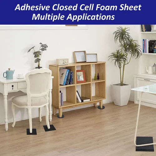 Miniatura 6 de Foam Padding Sheets with Adhesive Backing - Self Stick Neoprene Insulation Foam,4 PCS 1/2 Inch Thick X 4 Inch Long X 4 Inch Wide - Closed Cell Foam