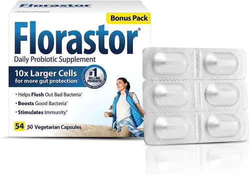 Miniatura 2 de Florastor Paquete de probióticos para la salud digestiva e inmunológica con 54 y 30 cápsulas, probióticos para mujeres y hombres, ayuda a eliminar