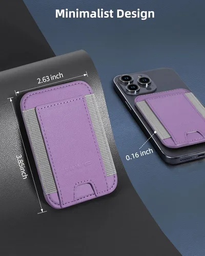 Miniatura 8 de para cartera MagSafe, cartera magnética más fuerte para iPhone 17/16/15/14/13/12 Series, soporte para 7 tarjetas, carteras magnéticas para teléfono