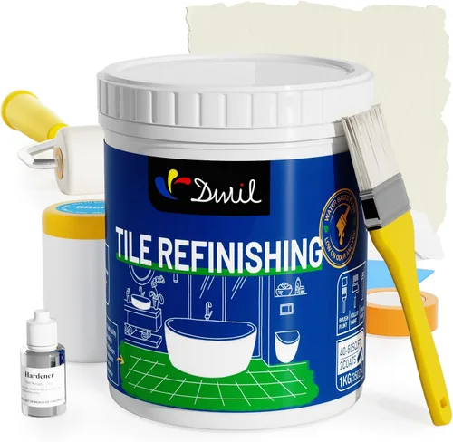 Miniatura 9 de DWIL Kit de pintura para bañera, bañera y azulejos con herramientas, pintura blanca para bañera a base de agua y bajo olor, fácil de usar para Blanco