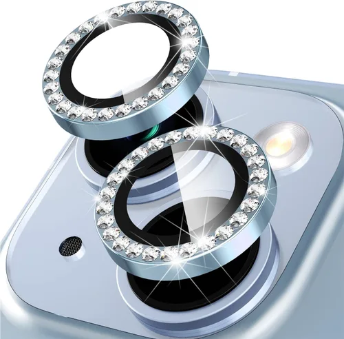 Miniatura 10 de Suoman Protector de lente de cámara para iPhone 14 de 6.1 pulgadas, protector de lente de cámara de 6.7 pulgadas, película de vidrio templado 9H