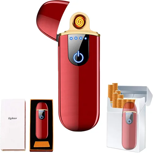 Encendedor eléctrico, encendedor electrónico inteligente, mini encendedor recargable por USB, encendido táctil, resistente al viento, encendedor sin