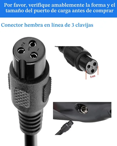 Miniatura 3 de Reemplazo del cargador de 42V para bicicleta eléctrica y scooter Jetson