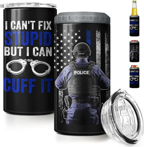 Miniatura 23 de SANDJEST Regalos para Papá Bonito de Bonus - Vaso de 12oz de la Hijastra, el Hijo - Diseño 4 en 1 Vaso de Papá Paso Aislante Enfriador de Latas