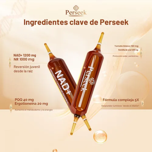 Miniatura 8 de Suplemento líquido NAD+ de 1200 mg con ribósido de nicotinamida, PQQ y extracto de semilla de uva para vitalidad celular, metabolismo energético