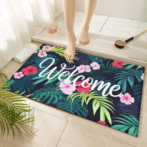 Miniatura 11 de Tapete de baño de mármol blanco y negro, antideslizante, lavable, de secado rápido, para entrada, interior y exterior, lavandería, 17 x 30 pulgadas